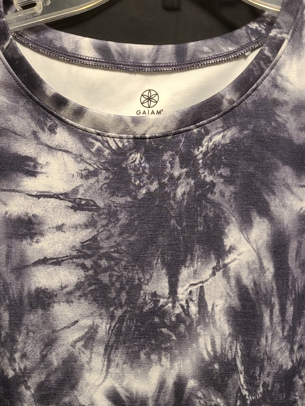 GAIAM Sleeveless Tie-Dye Midi Dress - Gray, White SZ MED - Picture 3 of 7